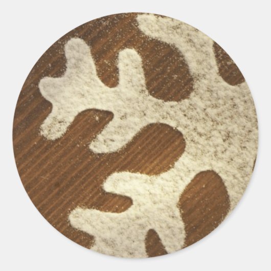 Grote Snowflake-kerstontwerpenveloppen Ronde Sticker (Voorkant)