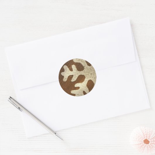 Grote Snowflake-kerstontwerpenveloppen Ronde Sticker (Envelop)