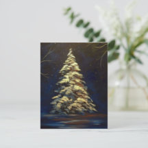 Grote Snowy Evergreen-Wenskaarten voor kerstmis