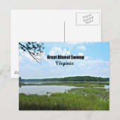 Grote sombere moeras - Virginia Briefkaart (Voorkant / Achterkant)