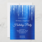 Grote Sparkly Icicles Royal Blue Folie Holiday Kaart (Voorkant)