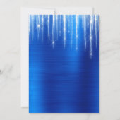 Grote Sparkly Icicles Royal Blue Folie Holiday Kaart (Achterkant)