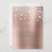 Grote Sparkly Rhinestone Roos Gold Foil Holiday Kaart (Achterkant)