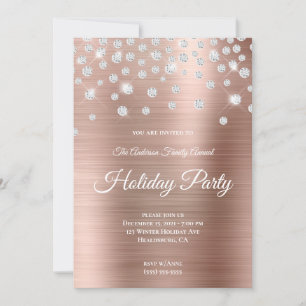 Grote Sparkly Rhinestone Roos Gold Foil Holiday Kaart