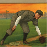 Grote spelers in het Golden-tijdperk - Evers Staand Fotobeeldje<br><div class="desc">Scene uit de Golden Era van Baseball... </div>
