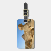 Grote Sphinx van Giza met Khafre-piramide - Egypte Bagagelabel (Voorkant verticaal)