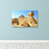 Grote Sphinx van Giza met Khafre-piramide - Egypte Canvas Afdruk (Insitu (Houten vloer))