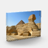 Grote Sphinx van Giza met Khafre-piramide - Egypte Fotoblokken (Links)