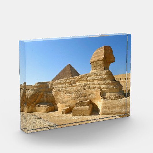 Grote Sphinx van Giza met Khafre-piramide - Egypte Fotoblokken (Links)