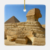 Grote Sphinx van Giza met Khafre-piramide - Egypte Keramisch Ornament (Achterkant)