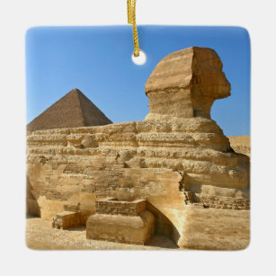Grote Sphinx van Giza met Khafre-piramide - Egypte Keramisch Ornament