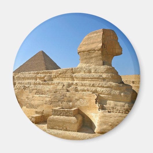 Grote Sphinx van Giza met Khafre-piramide - Egypte Magneet (Voorkant)