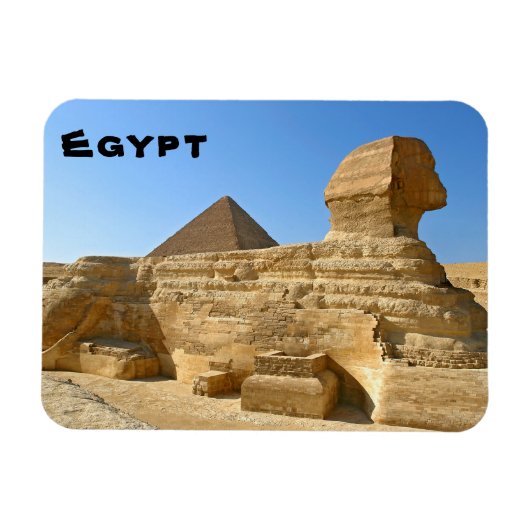 Grote Sphinx van Giza met Khafre-piramide - Egypte Magneet (Horizontaal)