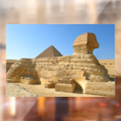Grote Sphinx van Giza met Khafre-piramide - Egypte Raamsticker (Vel 2)