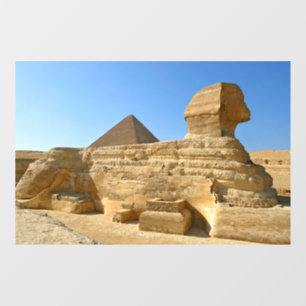 Grote Sphinx van Giza met Khafre-piramide - Egypte Raamsticker
