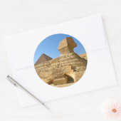 Grote Sphinx van Giza met Khafre-piramide - Egypte Ronde Sticker (Envelop)