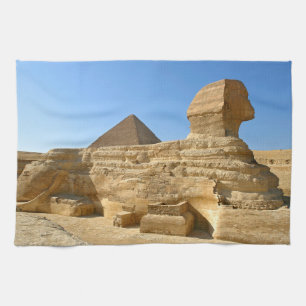 Grote Sphinx van Giza met Khafre-piramide - Egypte Theedoek