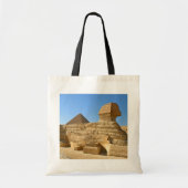 Grote Sphinx van Giza met Khafre-piramide - Egypte Tote Bag (Voorkant)