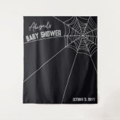 Grote Spider Web Halloween Baby shower Achtergrond Wandkleed (Voorkant)