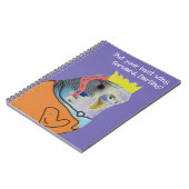 Grote spiraal vol parkiet notitieboek (Linkerzijde)