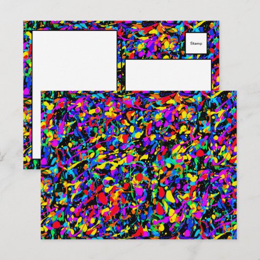 Grote Splatter - Briefkaart (Voorkant / Achterkant)