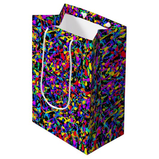 Grote Splatter - Cadeauzak Medium Cadeauzakje (Voorkant Gekanteld)