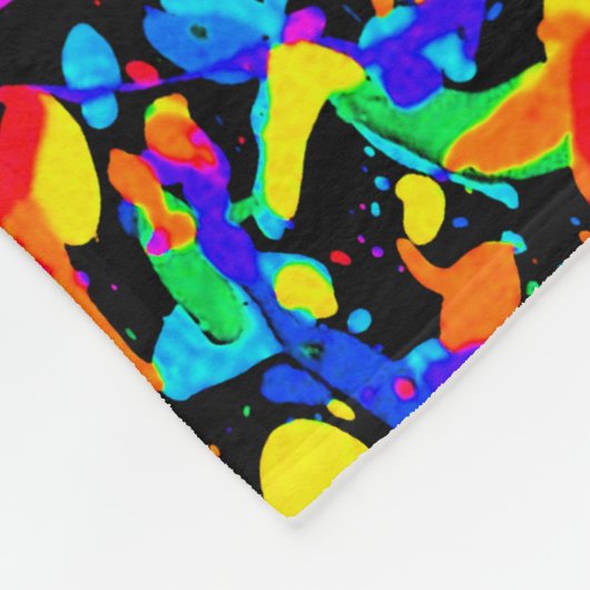 Grote Splatter - Fleece Deken (Hoek)