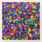 Grote Splatter - Glas Onderzetter (Voorkant)