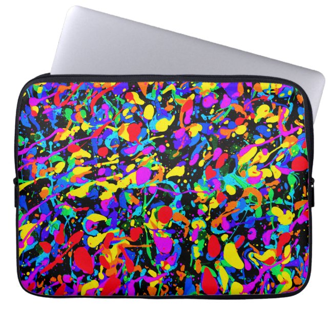 Grote Splatter - Laptophoes Laptop Sleeve (Voorkant)