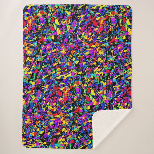 Grote Splatter - Sherpa Deken (Voorkant)