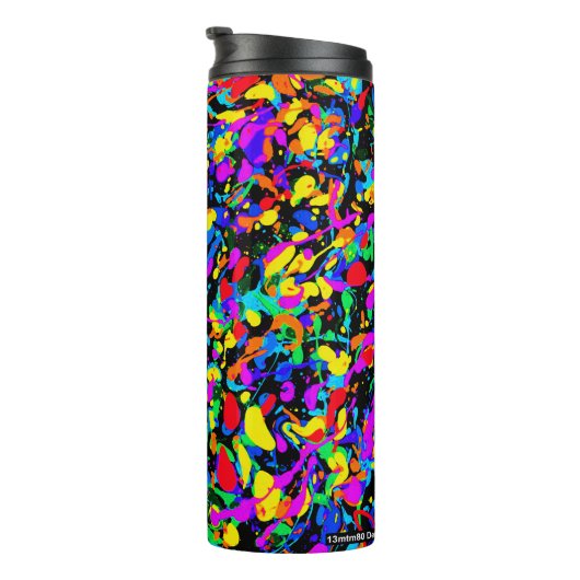 Grote Splatter - Thermische Tumbler Thermosbeker (Geroteerd rechts)