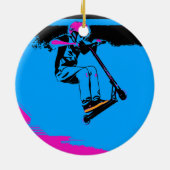 Grote Sprong - Scooterrijder Keramisch Ornament (Achterkant)