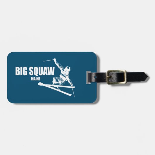Grote Squaw Maine Skier Bagagelabel (Voorkant horizontaal)