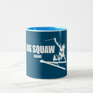 Grote Squaw Maine Skier Tweekleurige Koffiemok