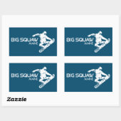 Grote Squaw Maine Snowboarder Rechthoekige Sticker (Vel)