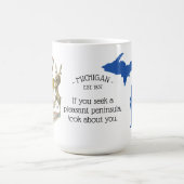 Grote staat Michigan-kaart en wapenschild Koffiemok (Center)