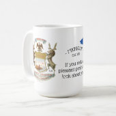 Grote staat Michigan-kaart en wapenschild Koffiemok (Voorkant links)