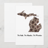 Grote staat van het meer - geen zout. Geen haaien. Kaart (Voorkant / Achterkant)