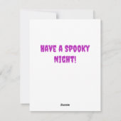 Grote stad Halloween Kat Feestdagenkaart (Achterkant)