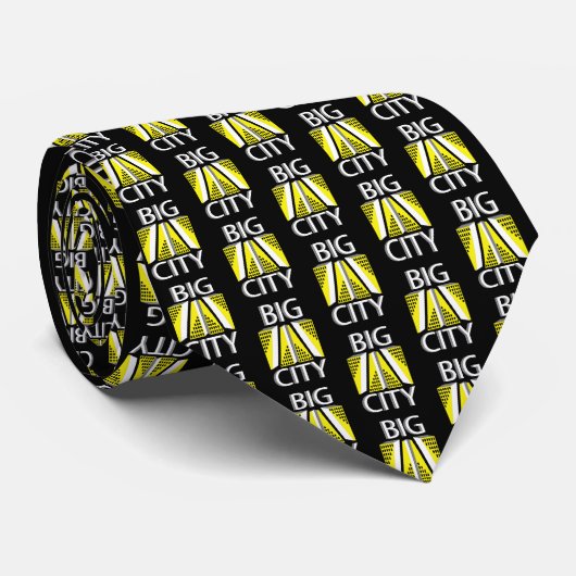 Grote stad stropdas (Opgerold)