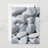 Grote stapel grijze en witte stenen van het strand briefkaart (Voorkant / Achterkant)