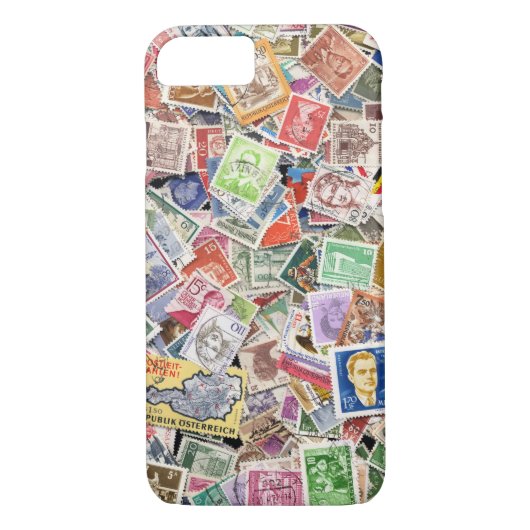 Grote stapel postzegels Case-Mate iPhone case (Achterkant)