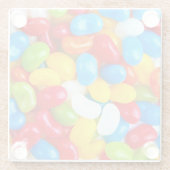 Grote stapel Snoep Jelly Beans Glazen Onderzetter (Achterkant)