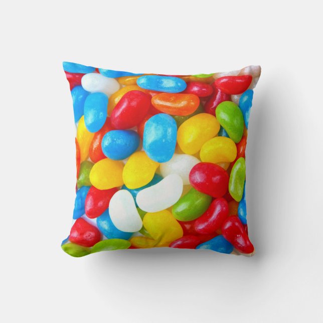 Grote stapel Snoep Jelly Beans Kussen (Voorkant)