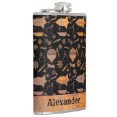 Grote Steampunk Rusty Airship Thema Aangepaste Naa Heupfles (Rechts)