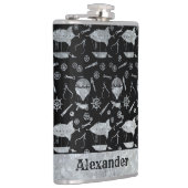 Grote Steampunk Zilver Zink Airship Aangepaste Naa Heupfles (Rechts)