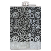 Grote Steampunk Zinksternetten Aangepaste naam Heupfles (Achterkant)