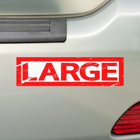 Grote stempel bumpersticker (Op auto)