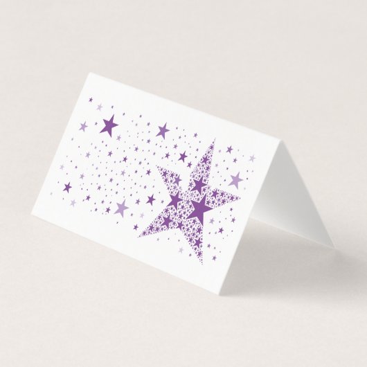 Grote ster gemaakt van kleine sterren in Violet Pa Kaart (Voorkant)