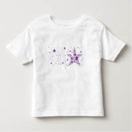 Grote ster gemaakt van kleine sterren in Violet Pa Kinder Shirts